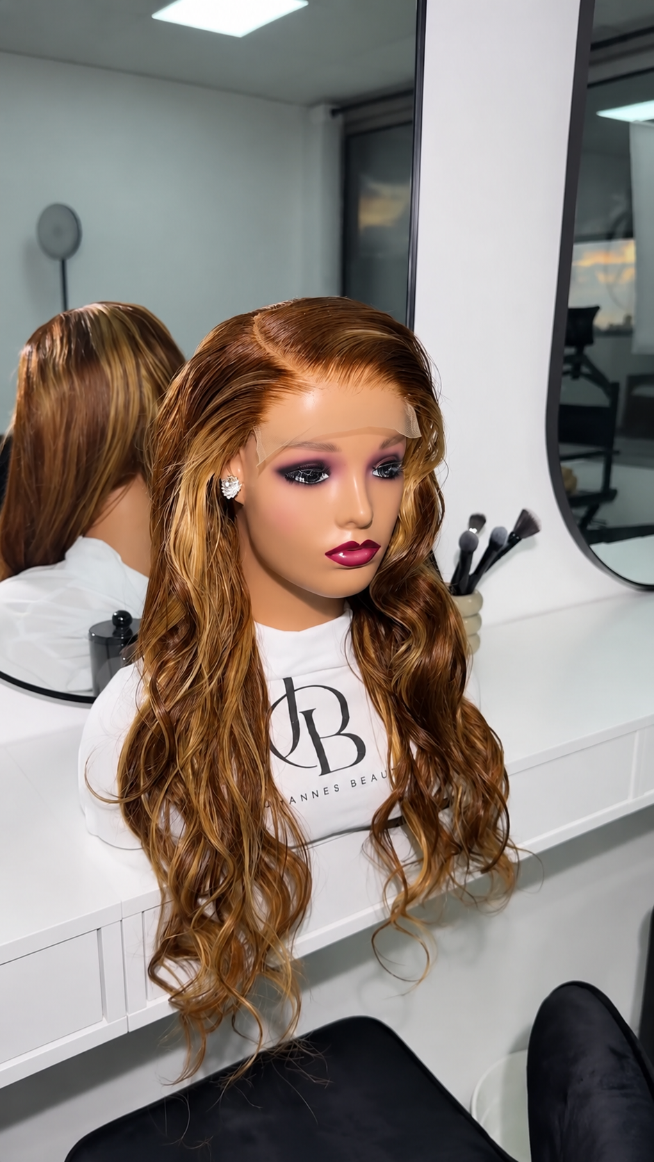 Perruque sans colle HD Lace — Honey blonde wavy